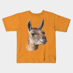 Beautiful head of a Guanaco Kids T-Shirt